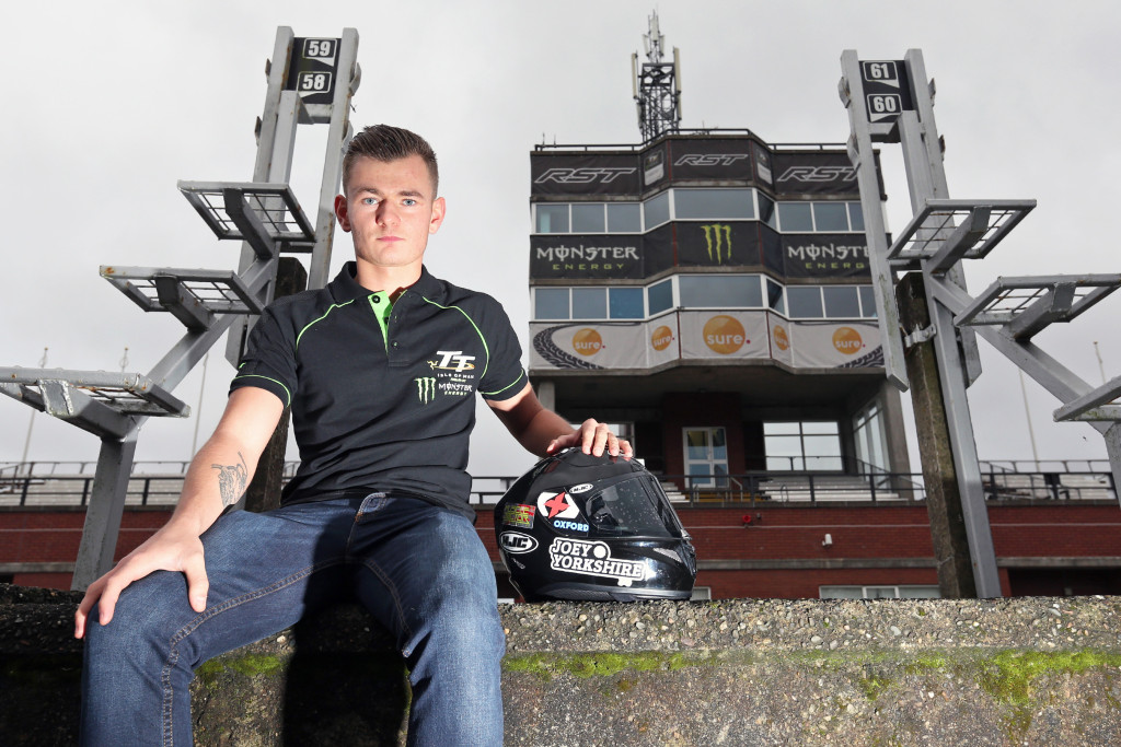 10/12/2016: 2017 Isle of Man TT newcomer Joey Thompson pictured at The Grandstand whilst on the Island doing some familiarisation laps of the Mountain Course. PICTURE BY DAVE KNEEN